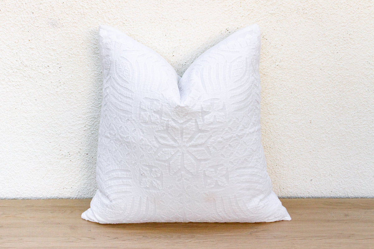Creama Orchid Appliqué Pillow Cover