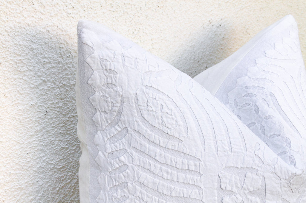Creama Orchid Appliqué Pillow Cover