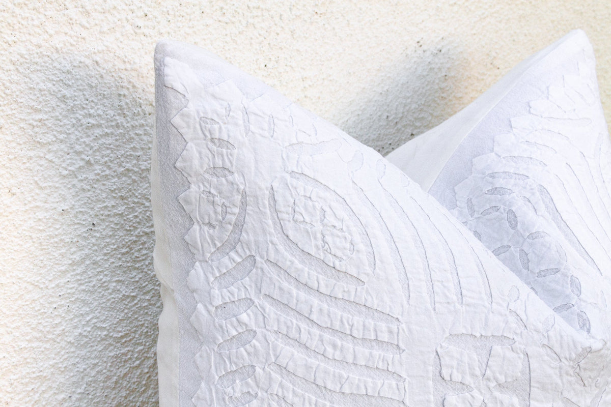 Creama Orchid Appliqué Pillow Cover