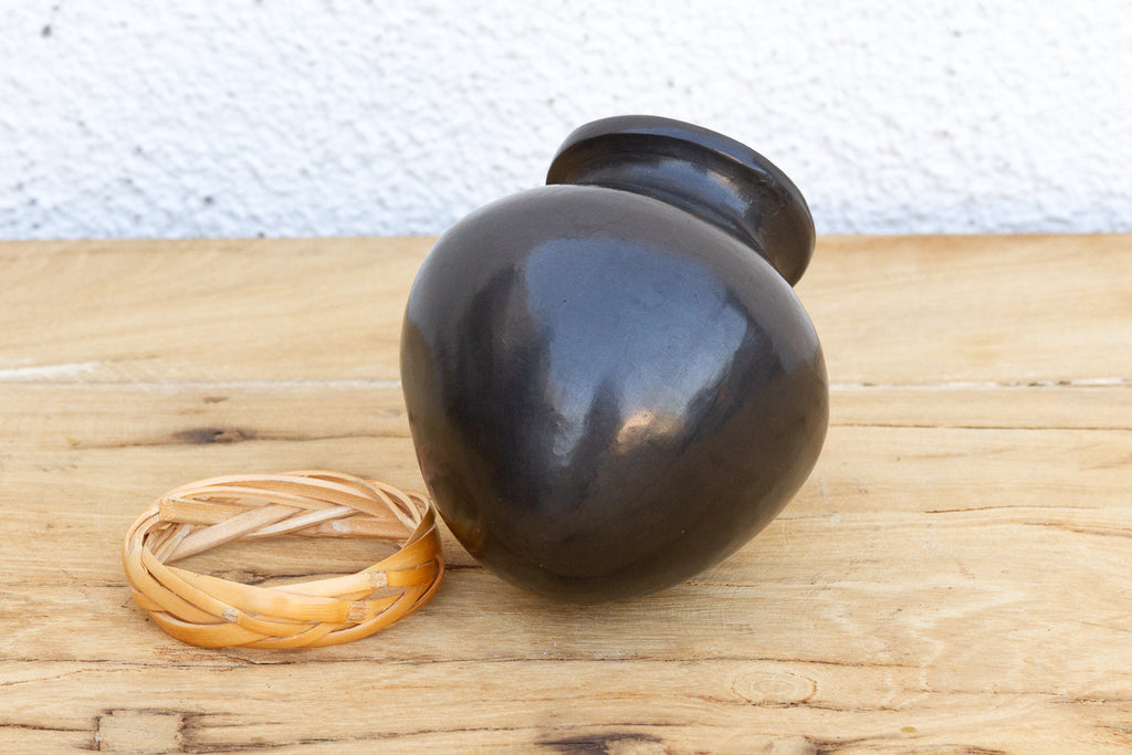 Vintage Petite Black Clay Mezcal Jug