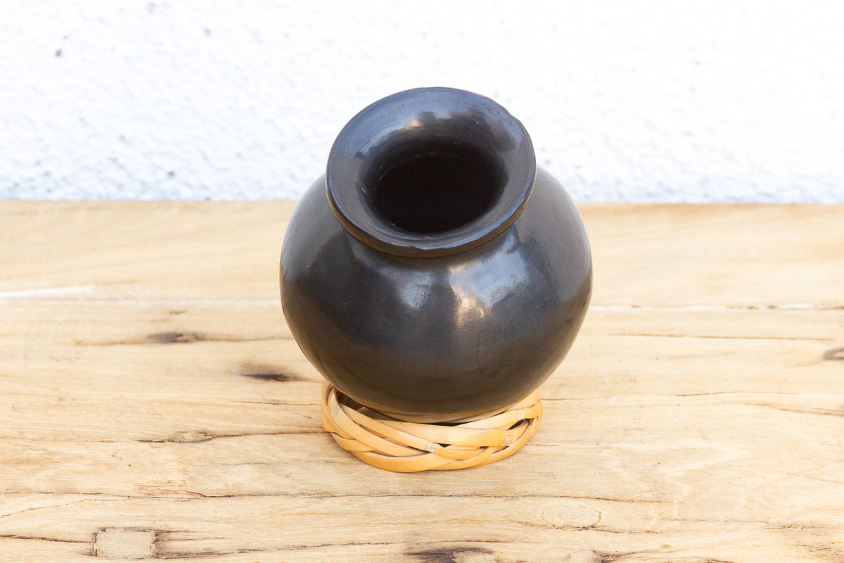 Vintage Petite Black Clay Mezcal Jug