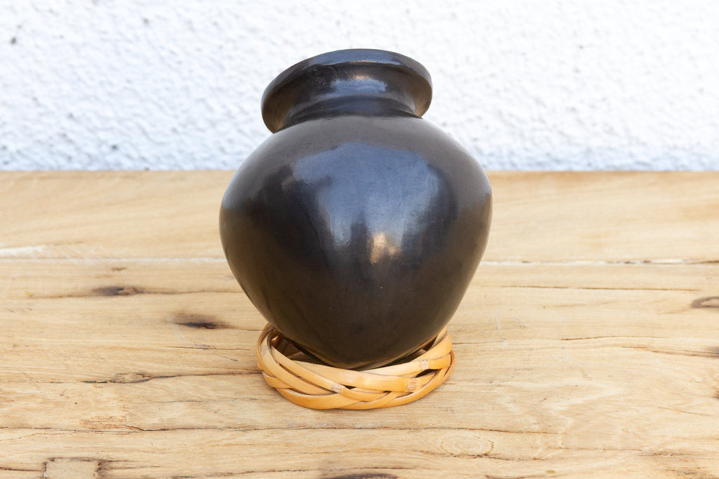 Vintage Petite Black Clay Mezcal Jug