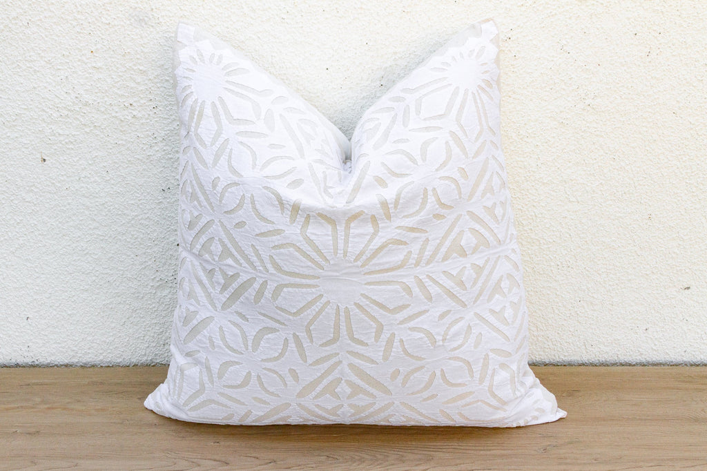 Eternal Bloom Appliqué Pillow Cover