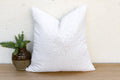 Ivory Peony Appliqué Pillow Cover