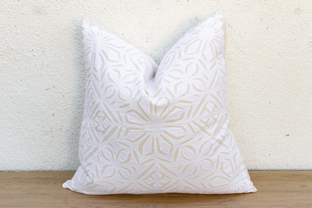 Floral Mirage Appliqué Pillow Cover