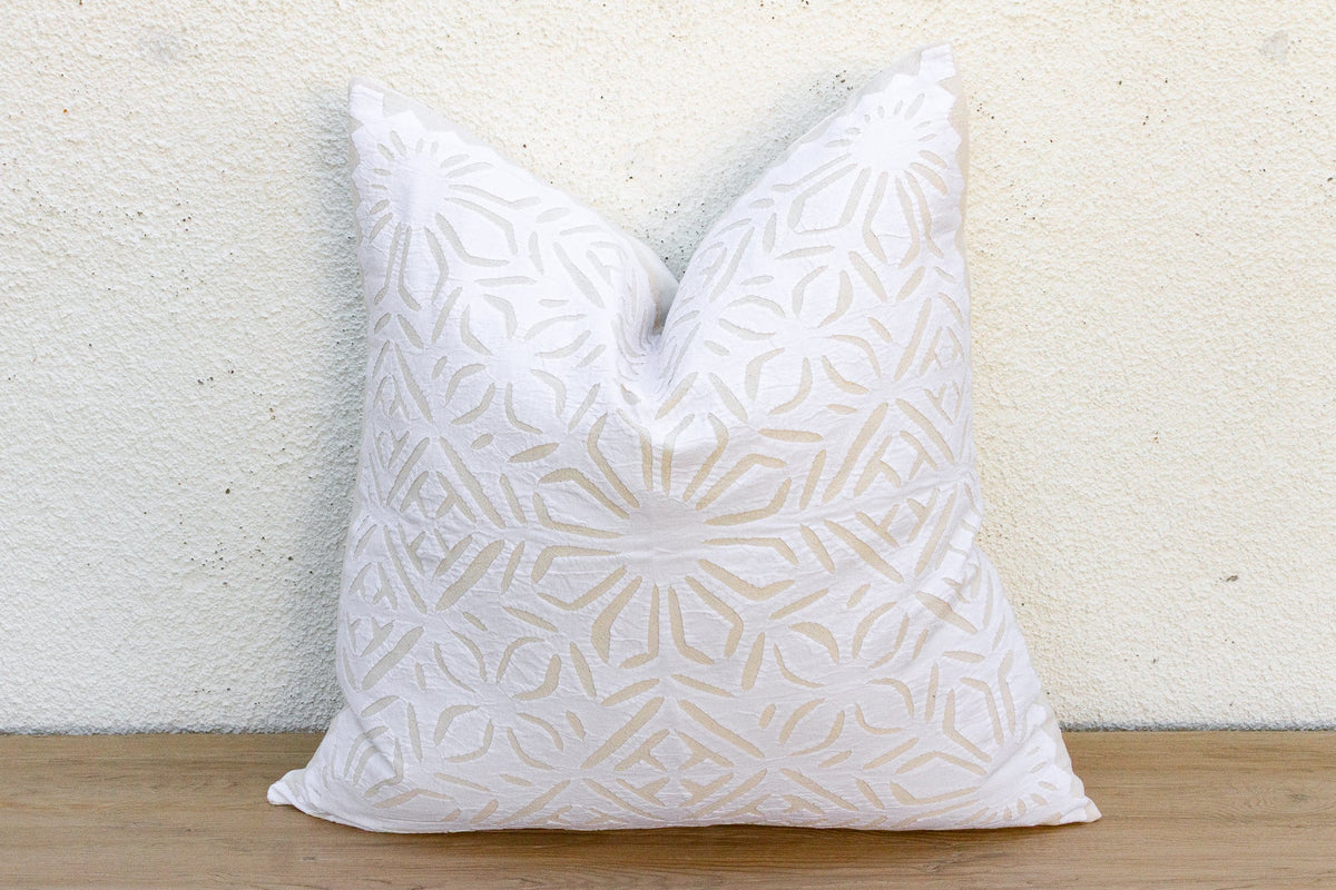 Floral Mirage Appliqué Pillow Cover