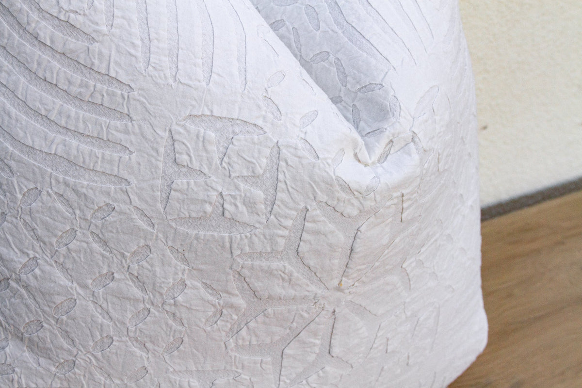 Lily Blossom Appliqué Pillow Cover