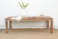 Mother of Pearl Inlaid Reclaimed Teak Dining Table