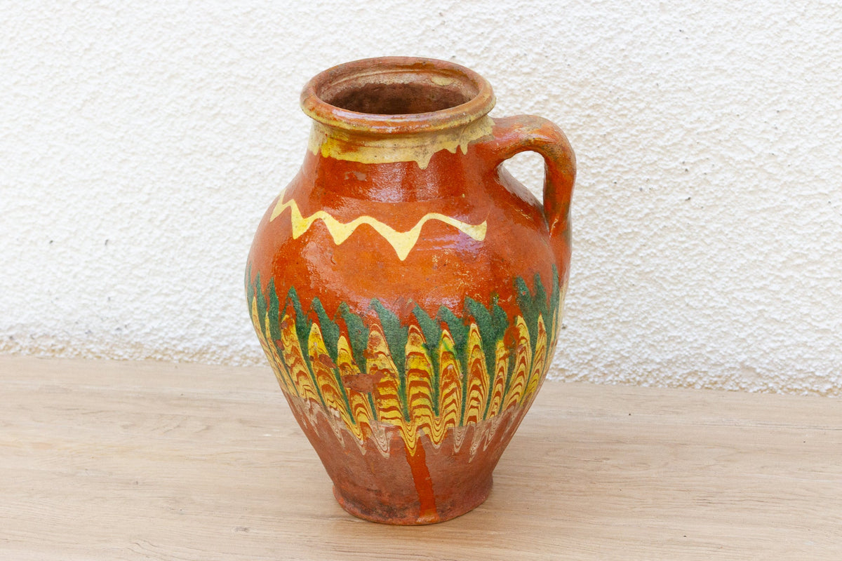 Vintage Hungarian Folk Art Pottery