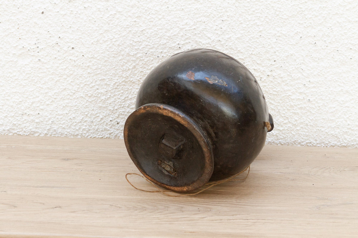 Antique Southeast Asia Carved Wood Vessel