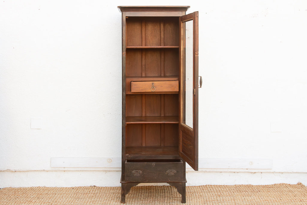 19th Century Handsome Colonial Vitrine Cabinet
