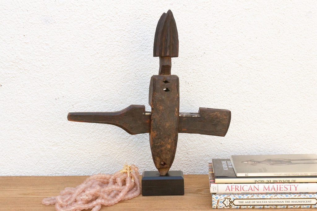 Dark Brown African Carved Handle