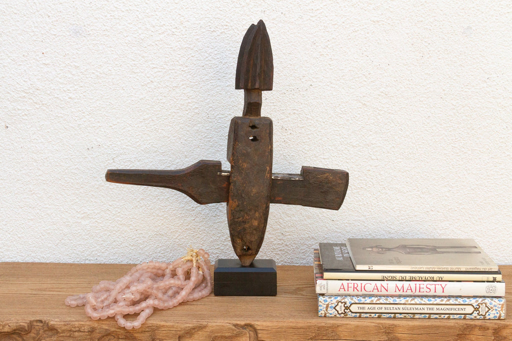 Dark Brown African Carved Handle