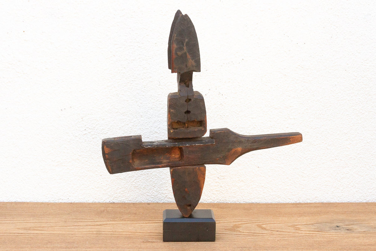 Dark Brown African Carved Handle