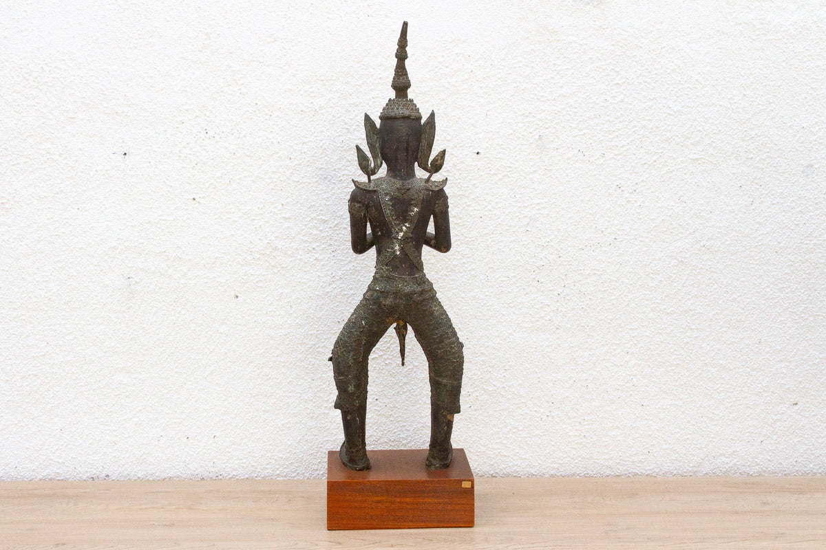 Golden Guardian, Antique Bronze Thai Statue