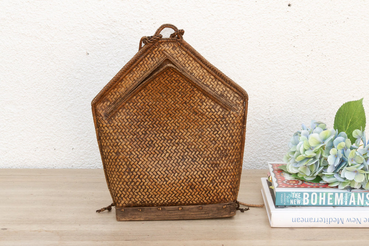 Finely Woven Antique Carrying Backpack