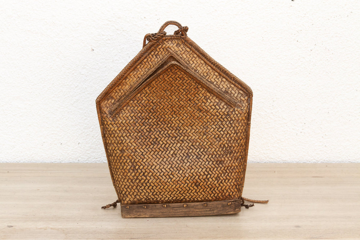 Finely Woven Antique Carrying Backpack