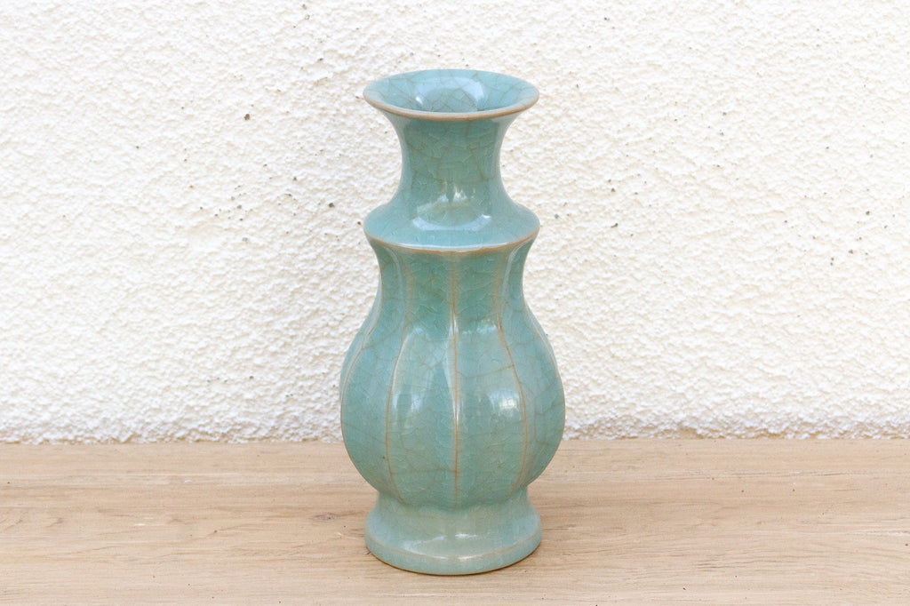 Celestial Blue Chinese Celadon Vase
