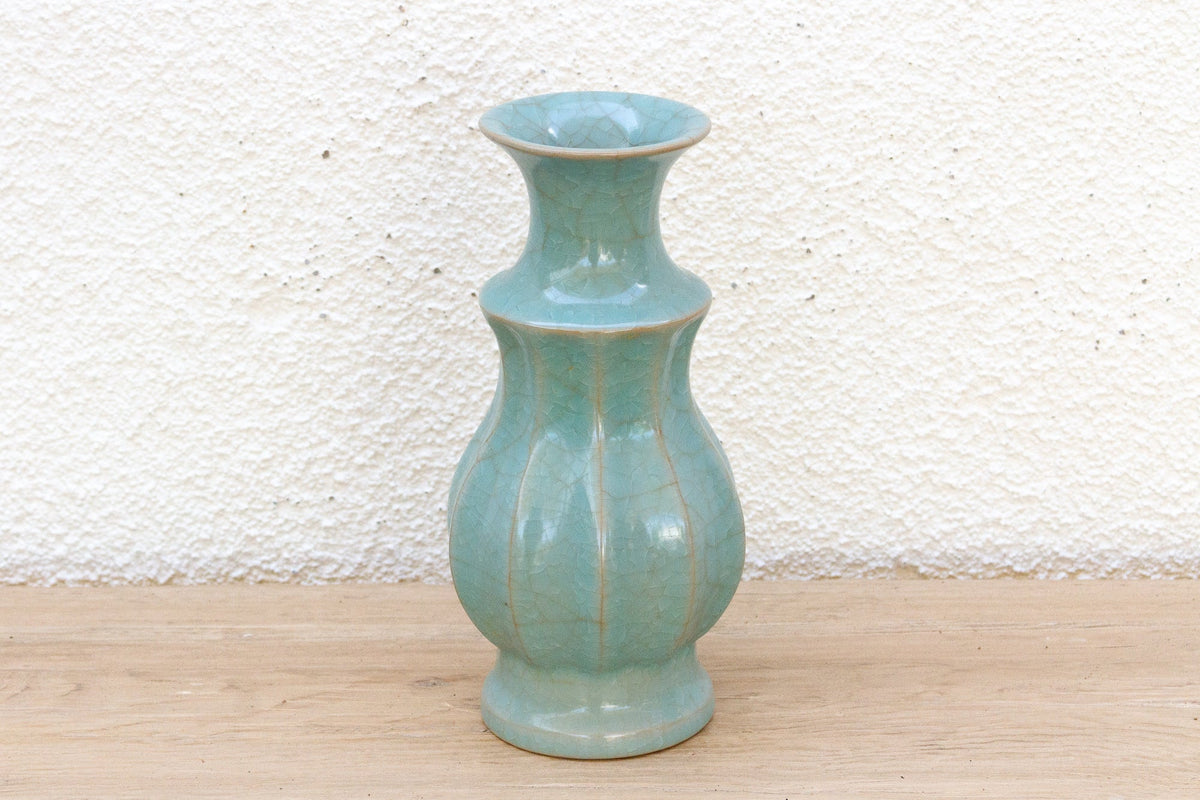 Celestial Blue Chinese Celadon Vase