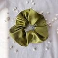 Lime Satin Scrunchie
