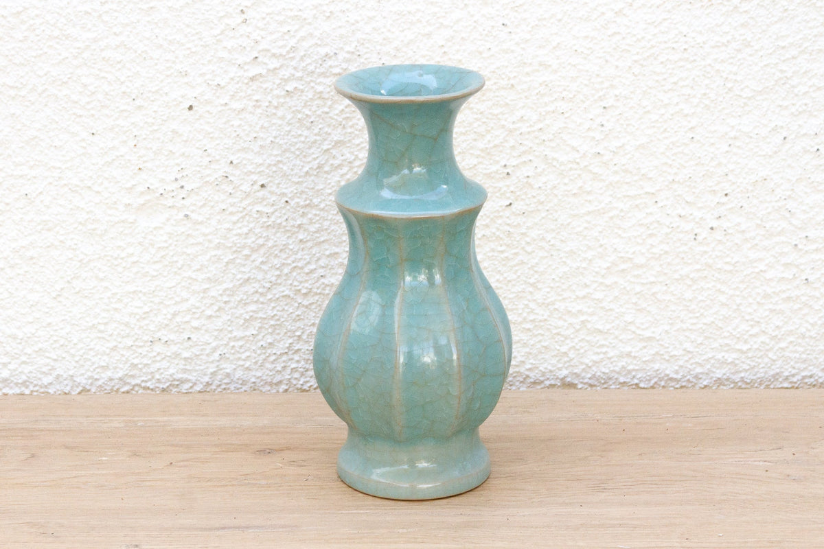Celestial Blue Chinese Celadon Vase