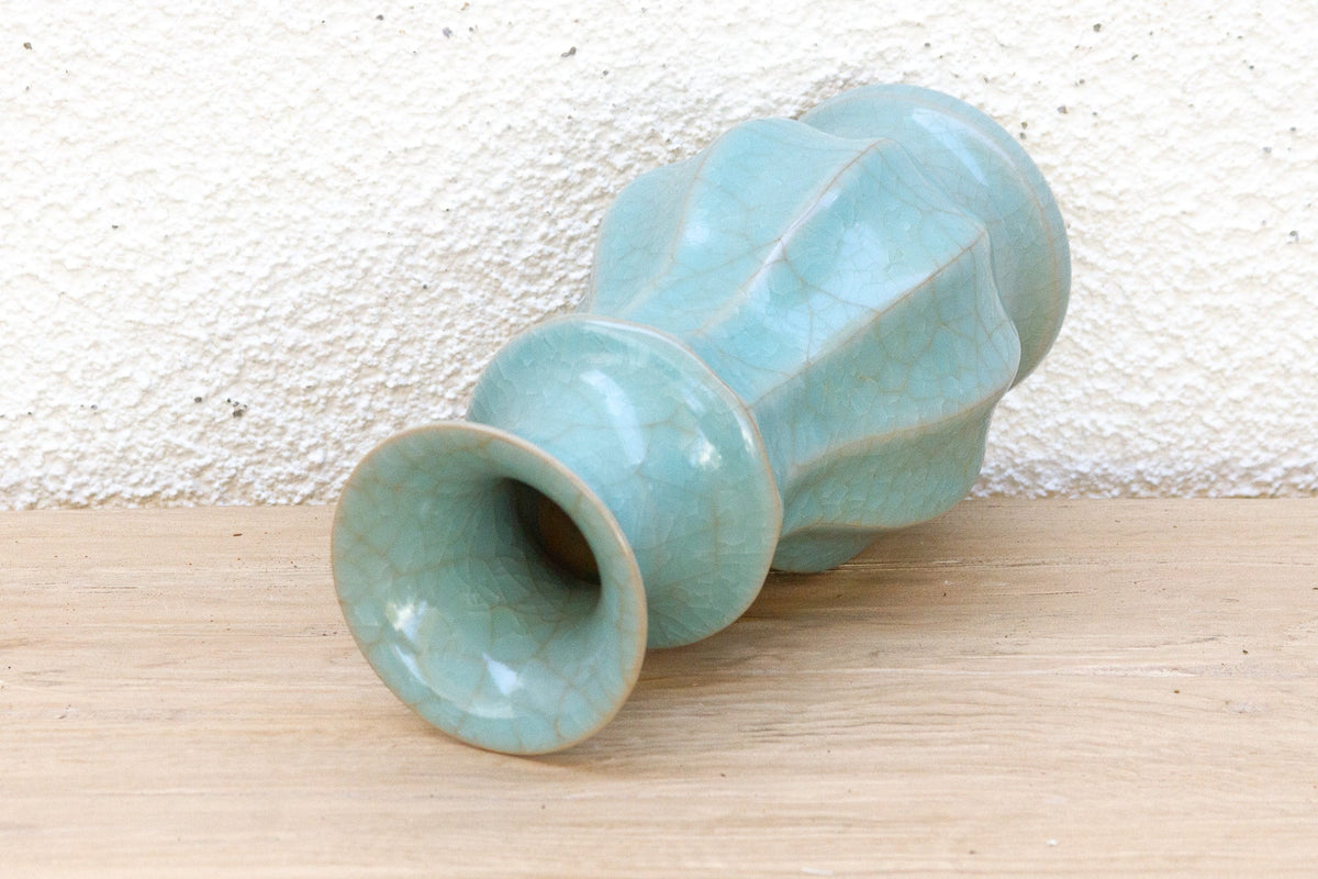 Celestial Blue Chinese Celadon Vase