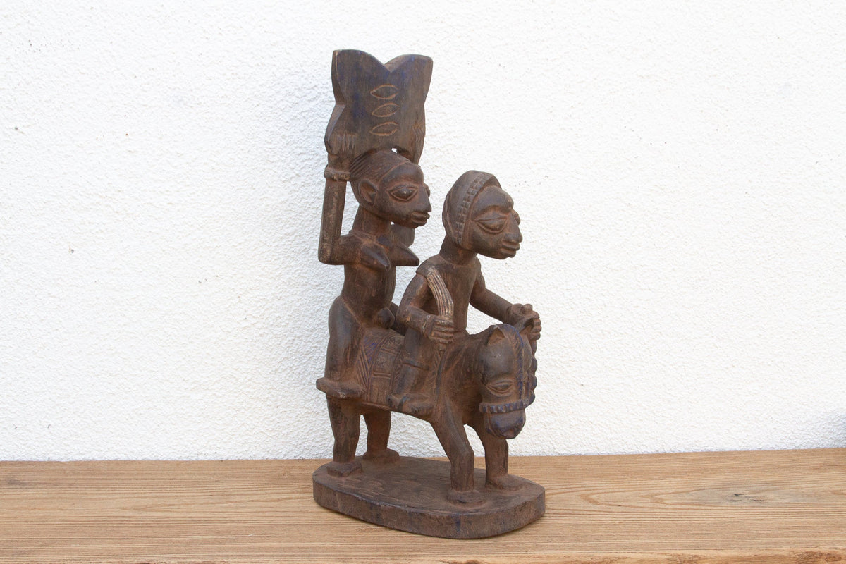 Mid 20th Century Yoruba Horse & Riders Figure