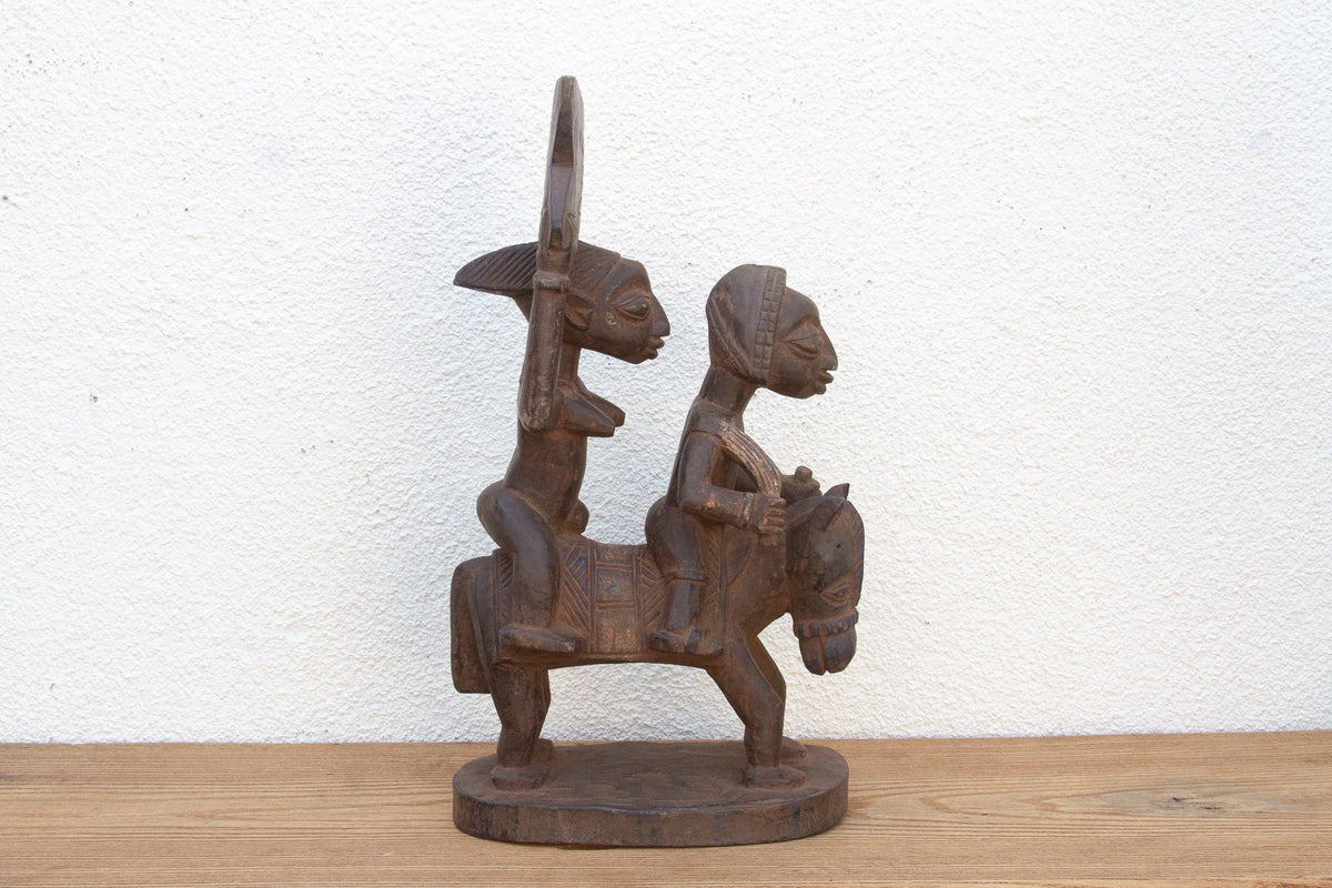 Mid 20th Century Yoruba Horse & Riders Figure