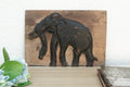 Painted Black Thai Elephant Wall Art