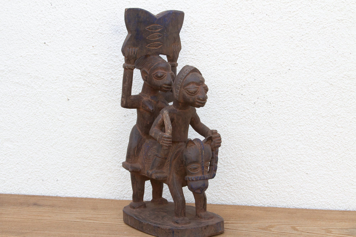 Mid 20th Century Yoruba Horse & Riders Figure