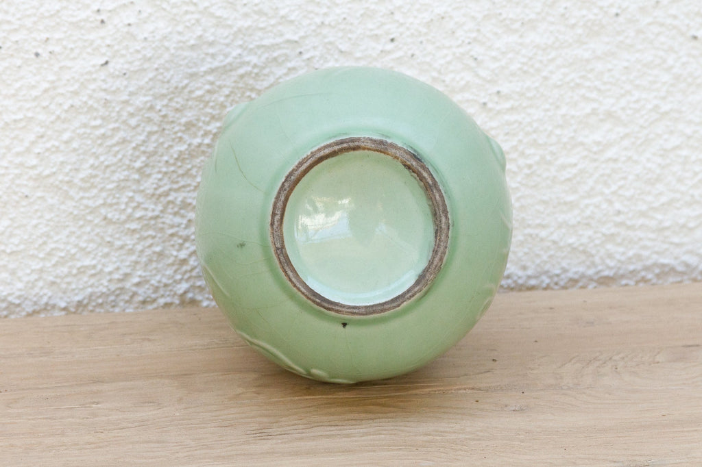 Qing Dynasty Chinese Gourd Celadon Vase