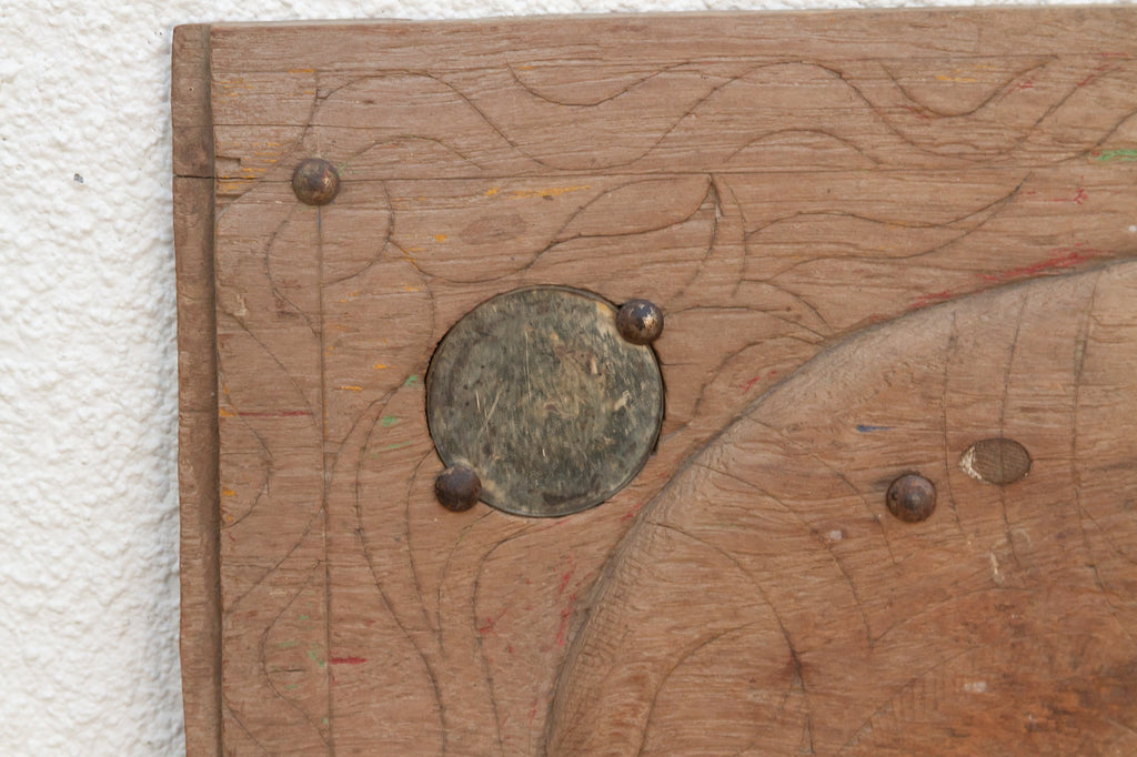 Distressed & Mirrored Thai Elephant Carving