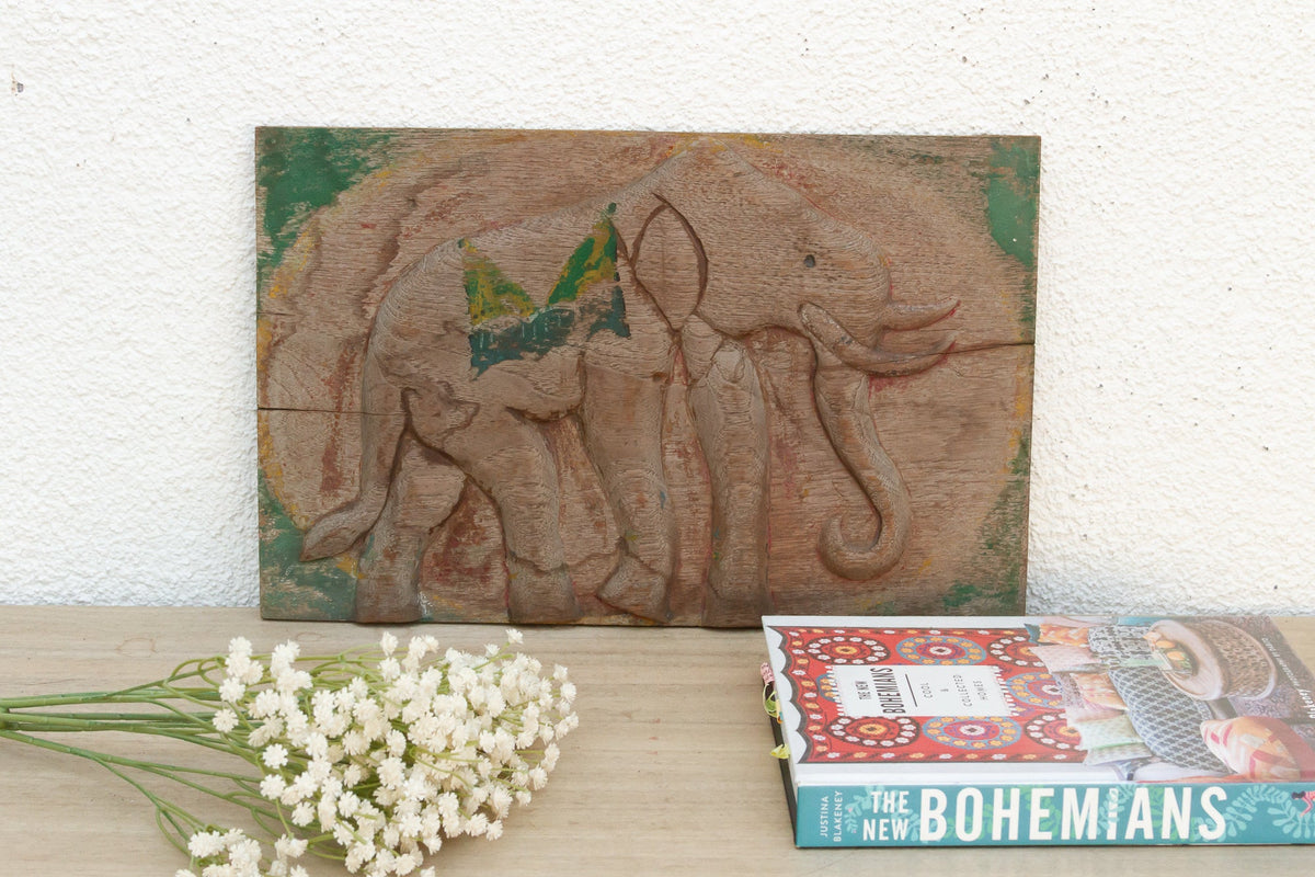 Thai Folk Art, Elephant Wall Carving