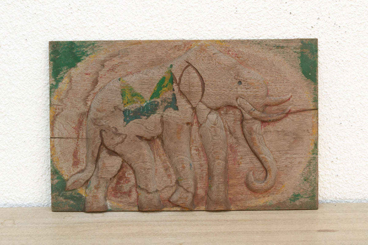 Thai Folk Art, Elephant Wall Carving