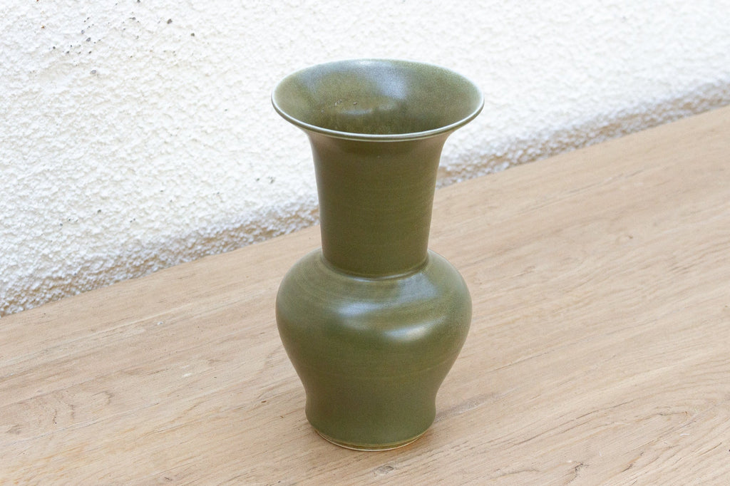 Petite Olive Green Glazed Vase