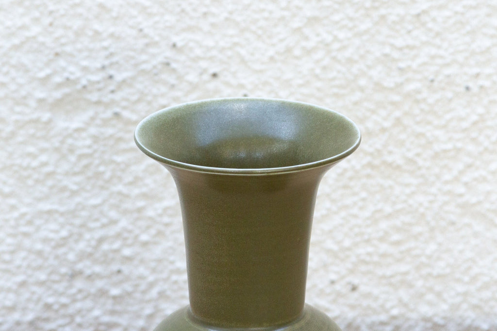 Petite Olive Green Glazed Vase