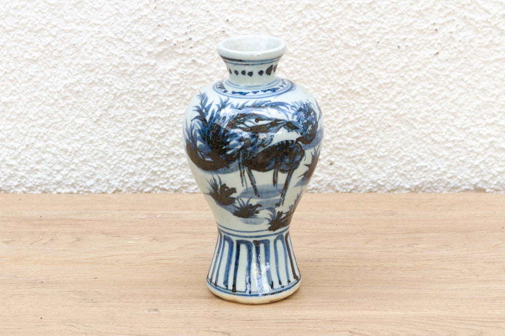Rich Cobalt Blue & White Porcelain Vase
