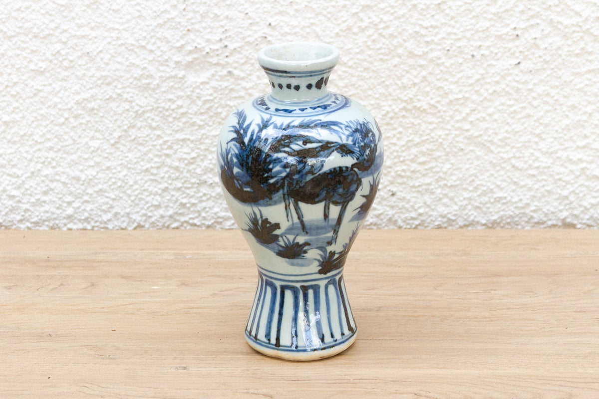 Rich Cobalt Blue & White Porcelain Vase