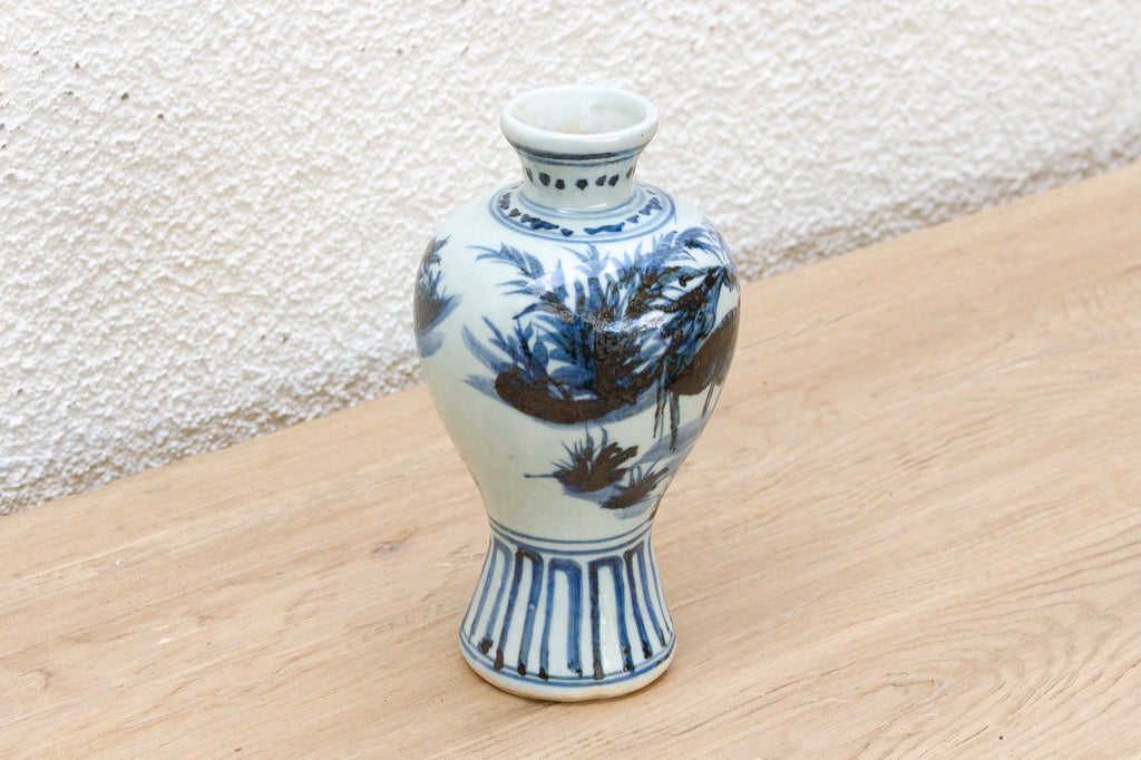 Rich Cobalt Blue & White Porcelain Vase