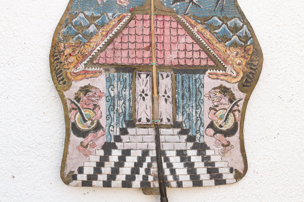 Collectible Hand-Painted Leather Marionette Scene