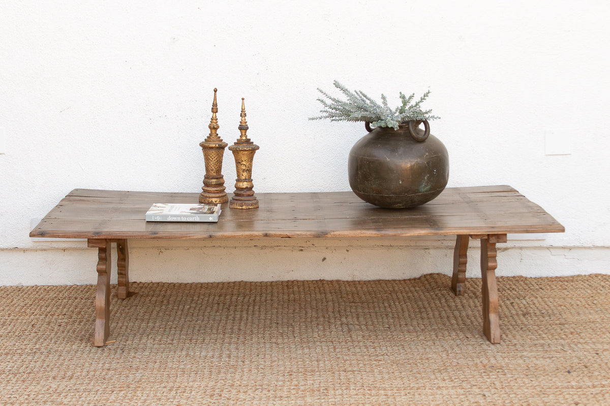 74" Long Antique Heritage Teak Coffee Table