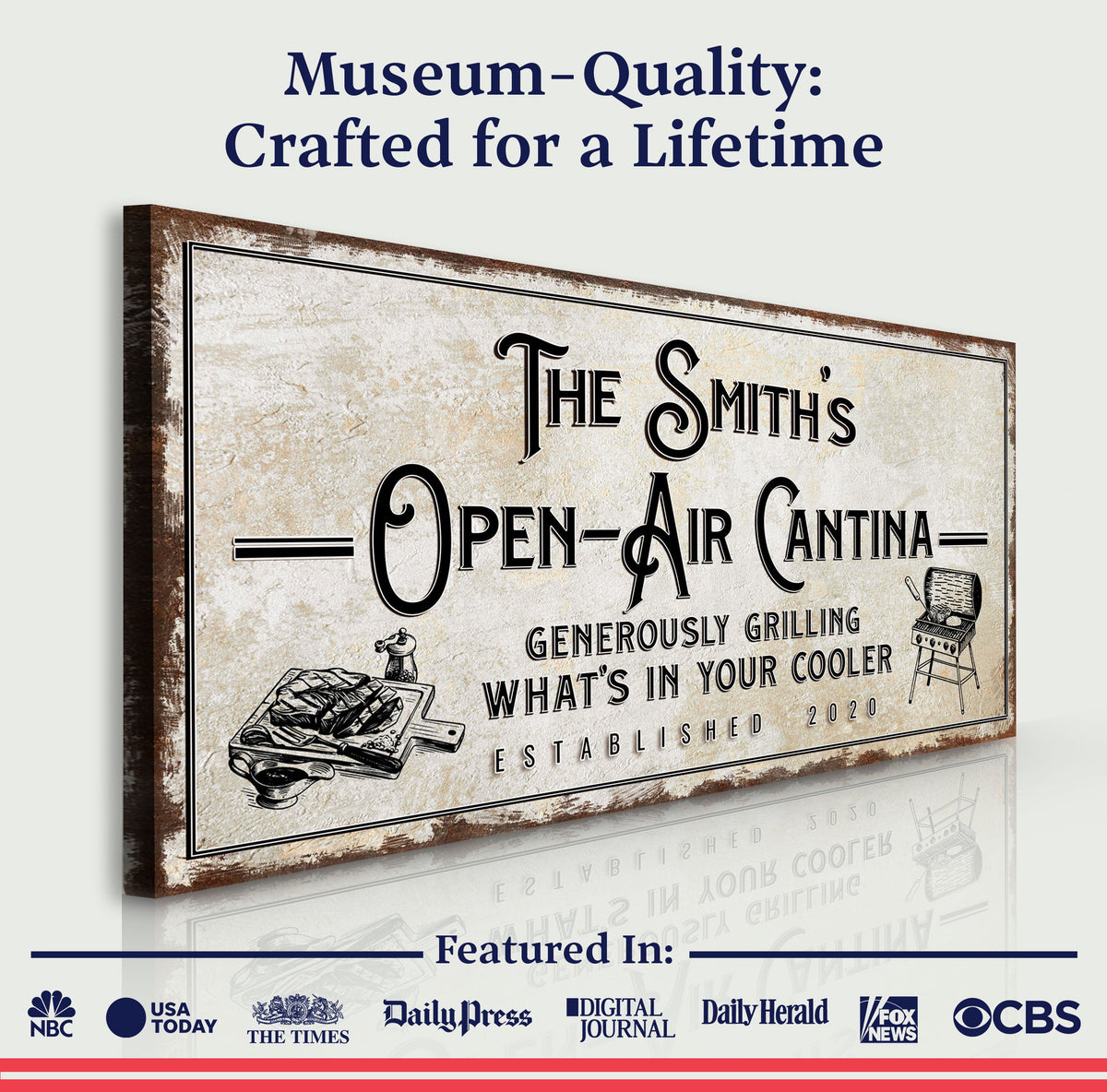 Family Open Air Cantina Sign