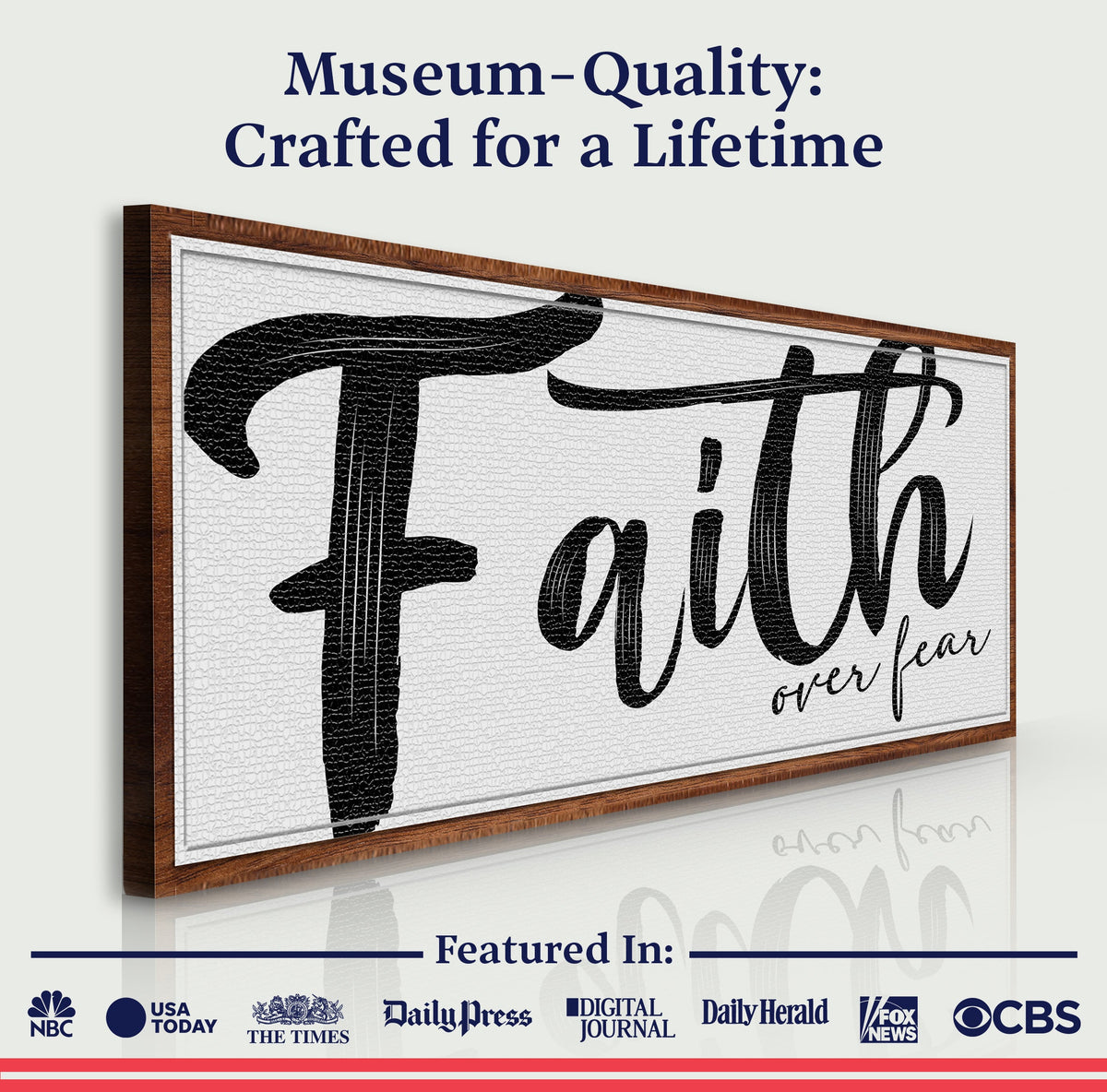 Faith Over Fear Faith Sign II