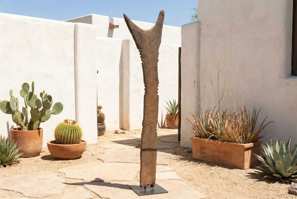 Imposing African Senufo House Post