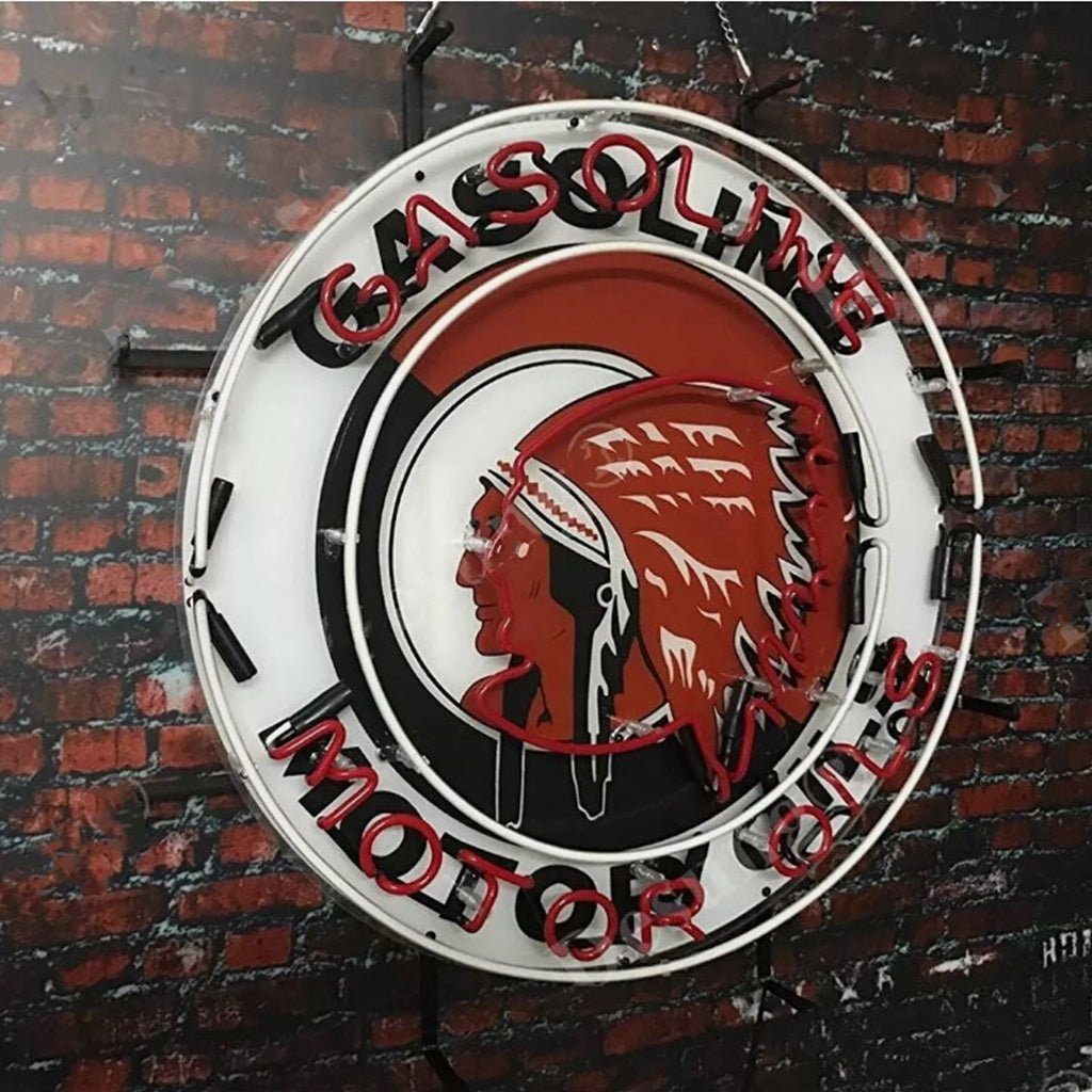 Indian Motor Oils Gasoline Neon Signs
