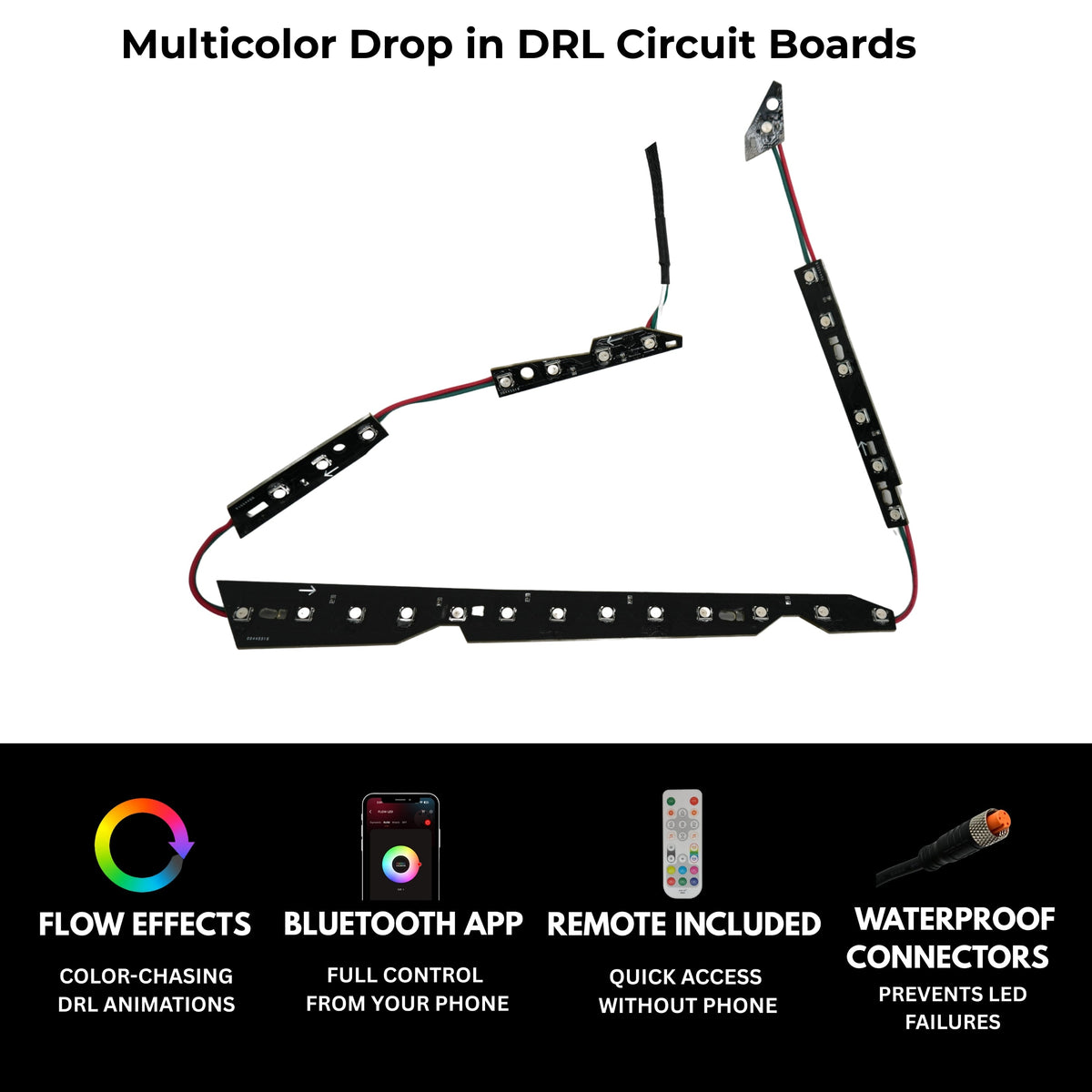 (2010-2013) Infiniti G37 Multicolor Flow DRL Boards (for Spyder Headlights only)