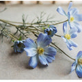 Faux Silk Cosmos Stem in Blue 24" Tall