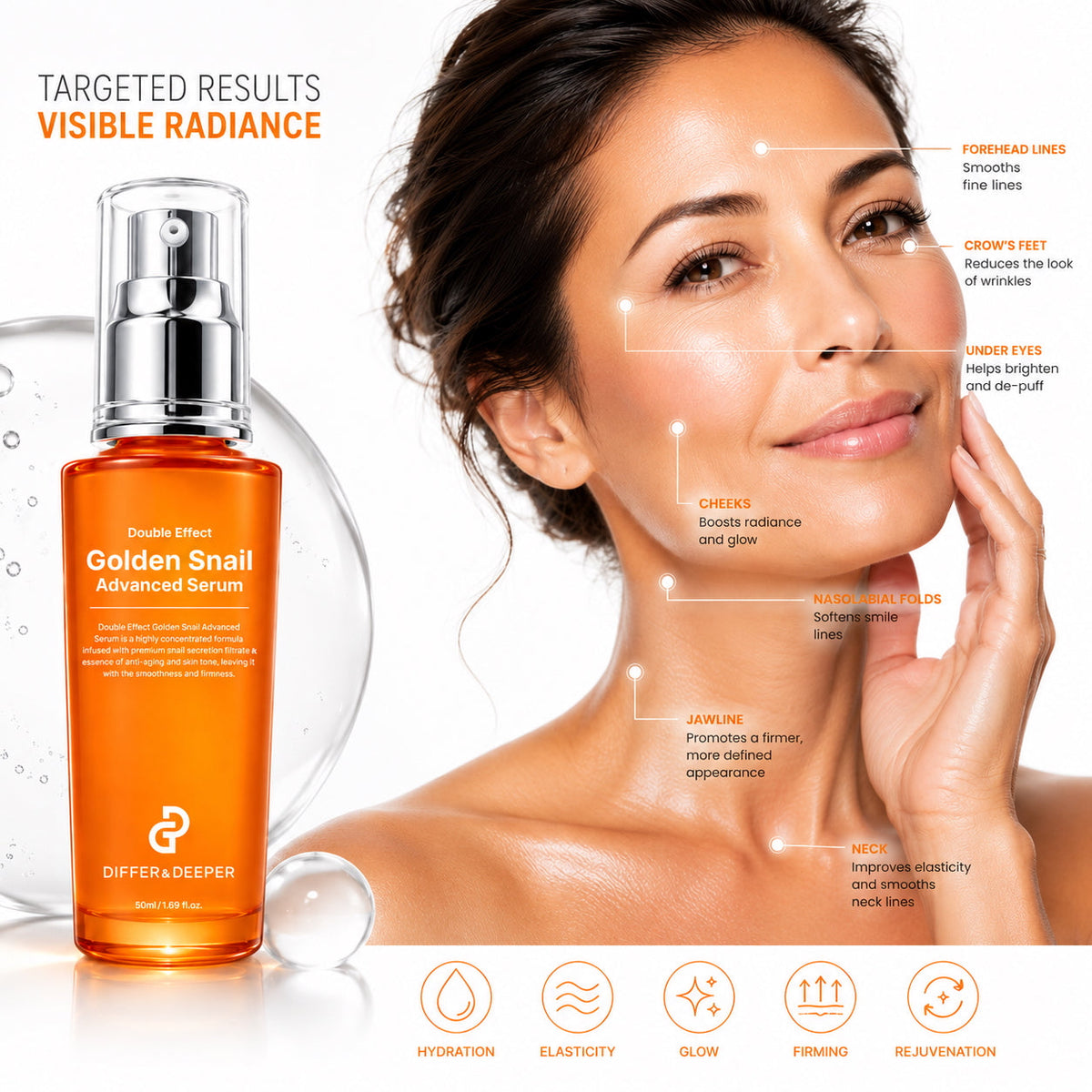 DIFFER&DEEPER Double Effect Golden Snail Advanced Serum (50ml)