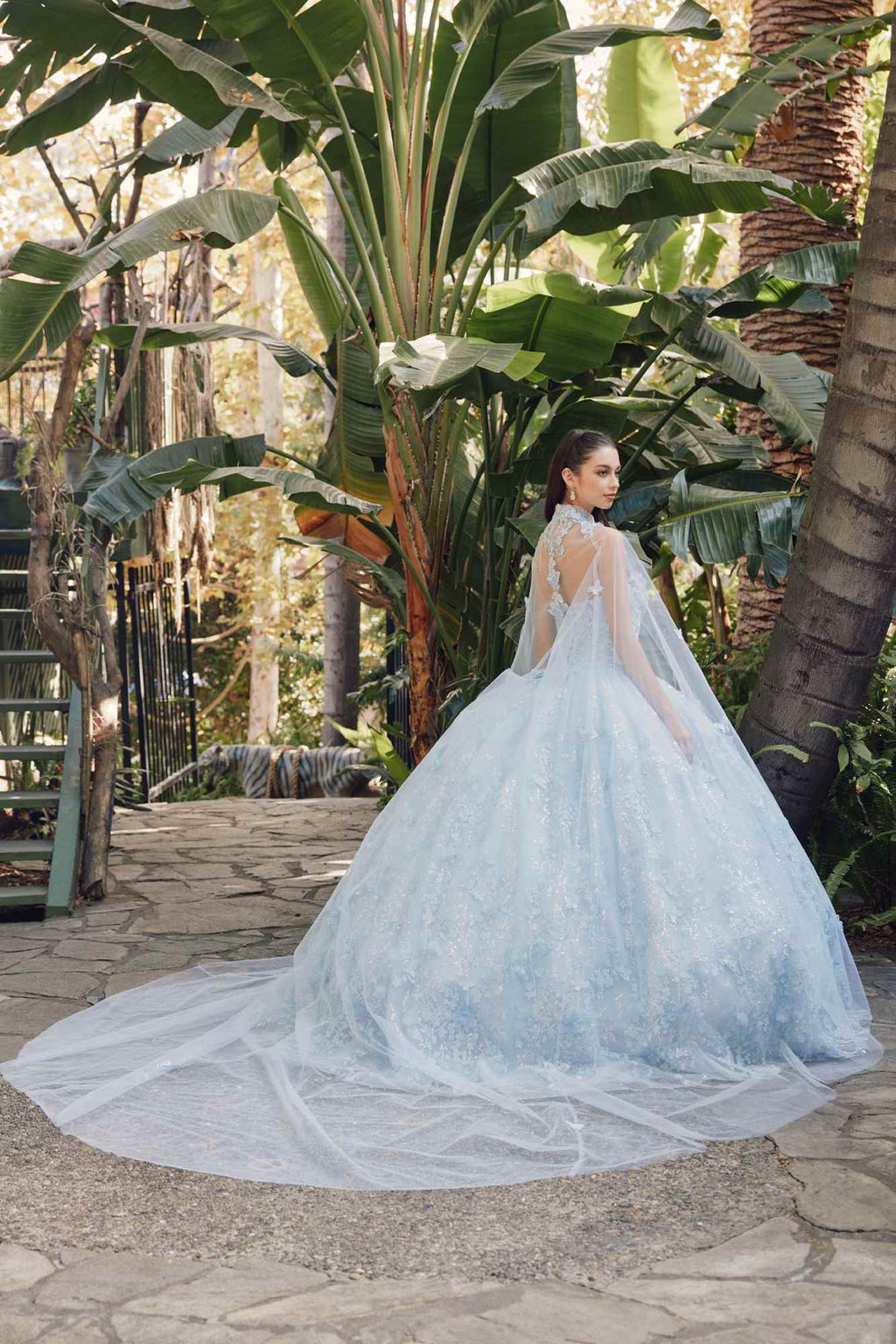 Juliet JT1449J Poofy Strapless Sweetheart Quinceanera Gown Includes Cape
