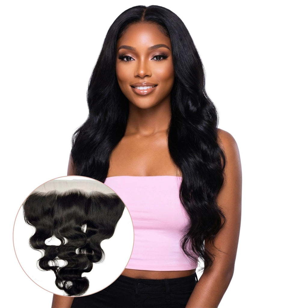 Jet Black Body Wave 13x4 HD Lace Human Hair Frontal
